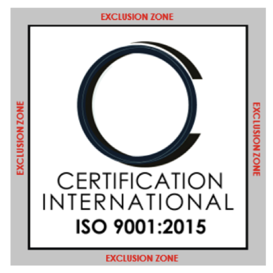 CI Certification Mark showing required exclusion zone on all sides